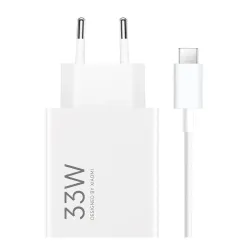 Carregador Xiaomi HyperCharge 33W USB-A Branco + Cabo USB-C